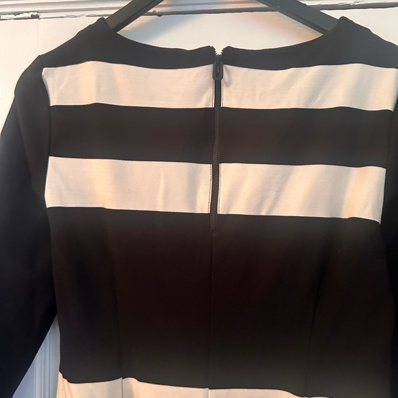 Part Two Striped Bodycon Pencil Dress – Black & White, Size Medium - Picture 4 of 4